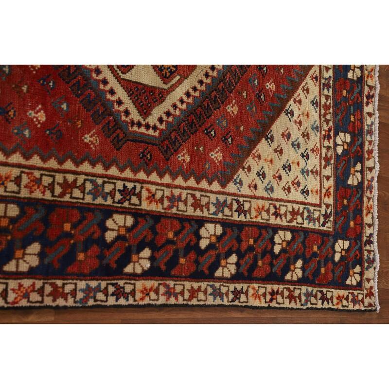 Traditional Bakhtiari Persian Vintage Area Rug Handmade Wool Carpet - 4'11"x 10'1"