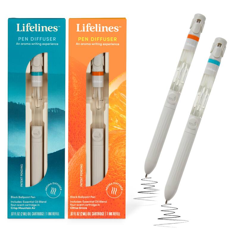 Lifelines 2 Pack Pen Diffusers - Orange/Blue