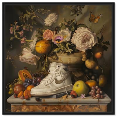 Classical Still Life Sneaker Canvas by Art Remedy