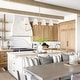 preview thumbnail 3 of 10, Modern Farmhouse 4-Light Gold Chandelier Island Lights with Fabric Shade for Dining Room