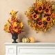 preview thumbnail 4 of 23, Glitzhome 24"H Fall Thanksgiving Maple Leaf Pumpkin Urn Table Tree Holiday Home Decoration