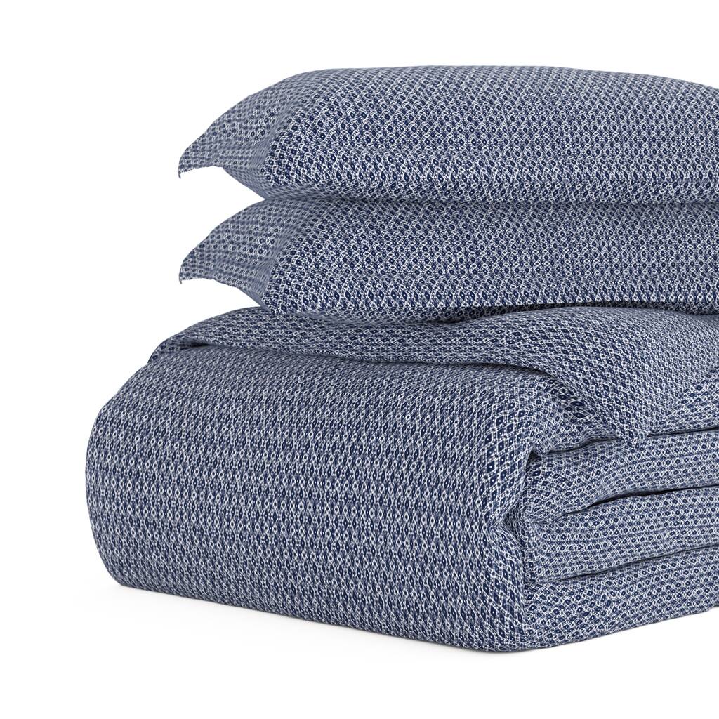 Becky Cameron Blue Diamond Patterned Duvet Cover Set