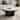 35.43" Modern Round Coffee Table with White Faux Marble Table top, Black Solid Wood Base