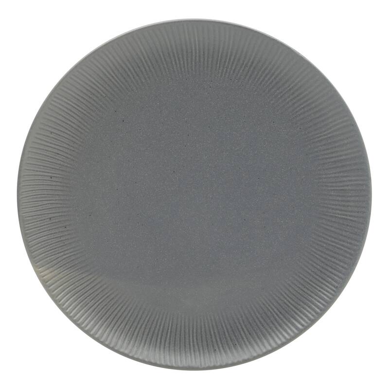 Gibson Elite Clover Hill 12-Piece Stoneware Dinnerware Set - Embossed Reactive Glaze - Service for 4