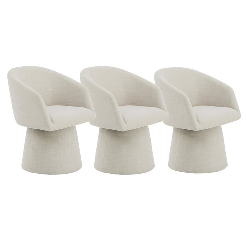 Spruce & Spring Evie Modern Upholstered Fabric Swivel Dining Chair