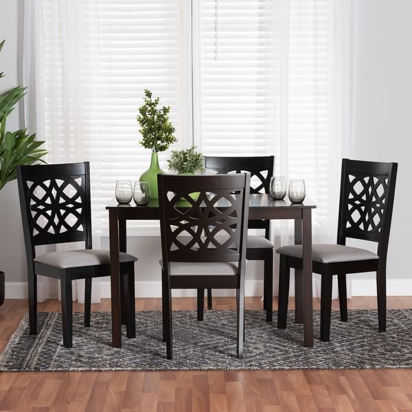 slide 2 of 15, Abigail Modern styled Fabric and Wood Dining Set