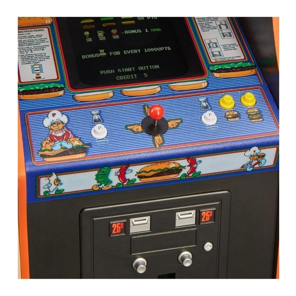 Numskull Official Data East BurgerTime Quarter Size Wooden Arcade