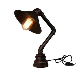 US Rustic Desk Lamp Industrial Retro Iron Water Pipe Table Light Creative Lamps 