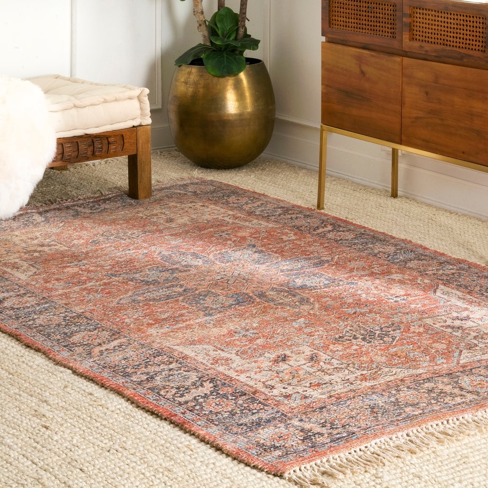 Lennox Persian Medallion Tassel Area Rug