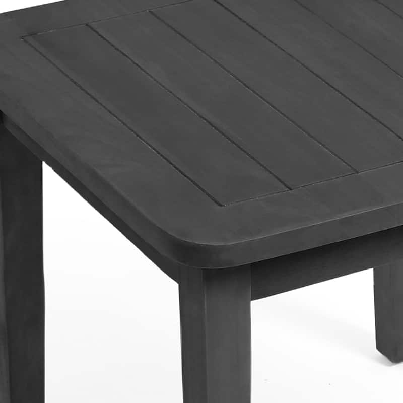 Outdoor Patio Wood Teak Square Side Table