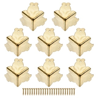 25x25x25mm Metal Box Corner Protectors Iron Edge Guard, Gold Tone 8pcs ...