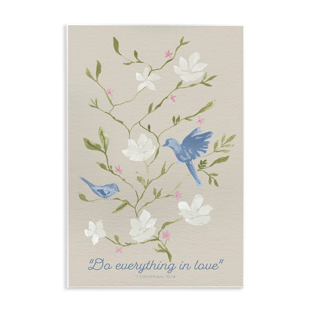 Stupell Floral Do Everything In Love Wall Plaque Art Design By Lucille Price