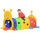preview thumbnail 2 of 7, Qaba Indoor & Outdoor Caterpillar Kids Tunnel Crawling Toy, Play Tunnel for Ages 3-6 - Multicolor