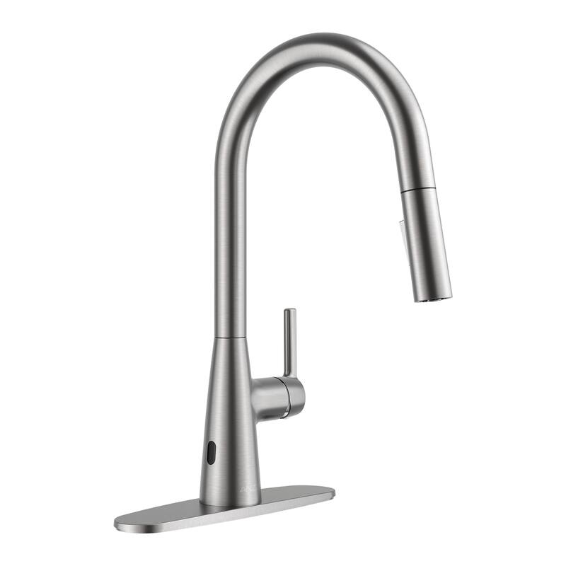 Modern Touchless Brushed Nickel Pull-Down Kitchen Faucet