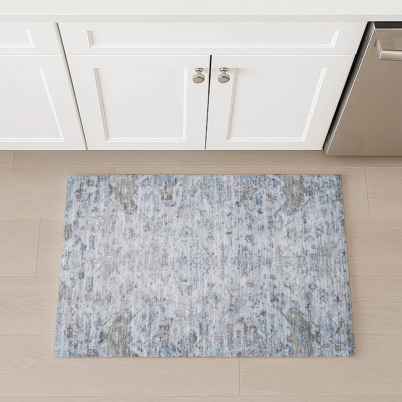 Machine Washable Indoor/ Outdoor Traditional Chelsea Chantille Rug