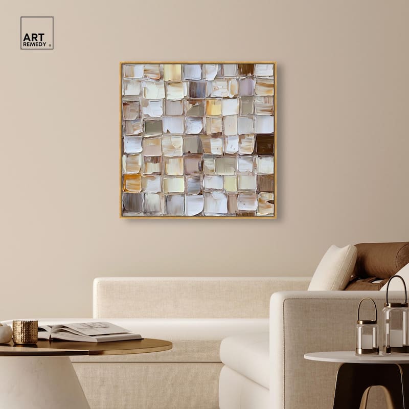 Woven Stone Canvas by Art Remedy