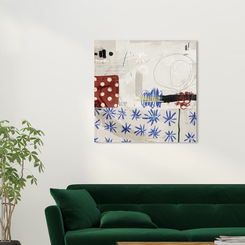Wynwood Studio Canvas Abstract Stop it White Modern & Contemporary Wall Art Canvas Print - 30 x 30