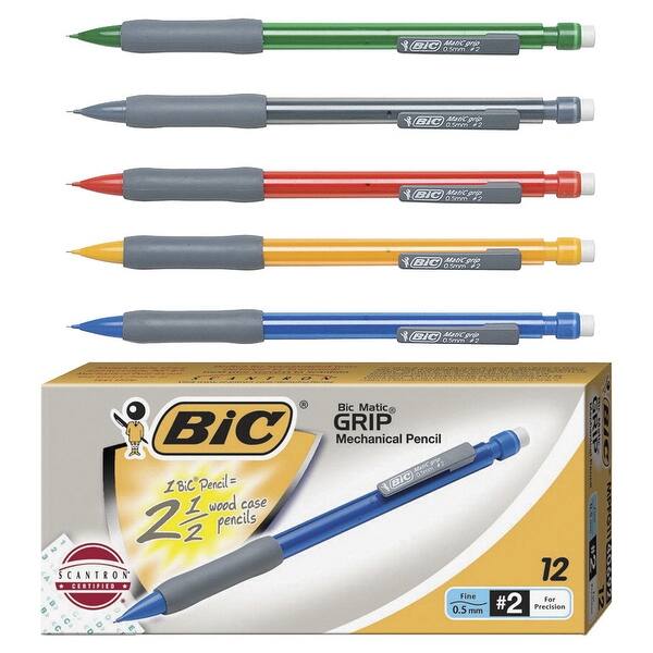 Shop Bic Matic Grip Latex Free Mechanical Pencil No 2 0 7 Mm Hb