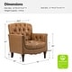 preview thumbnail 33 of 68, HULALA HOME Wemer Traditional Genuine Leather Armchair with Tufted Back