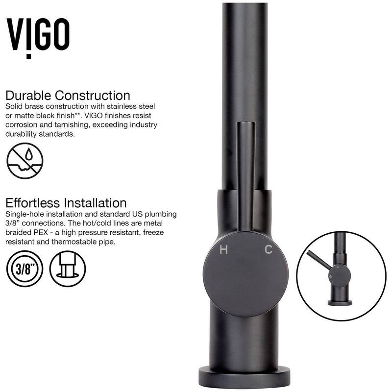 Vigo Gramercy 1.8 GPM Single Hole Pull-Down Kitchen Faucet