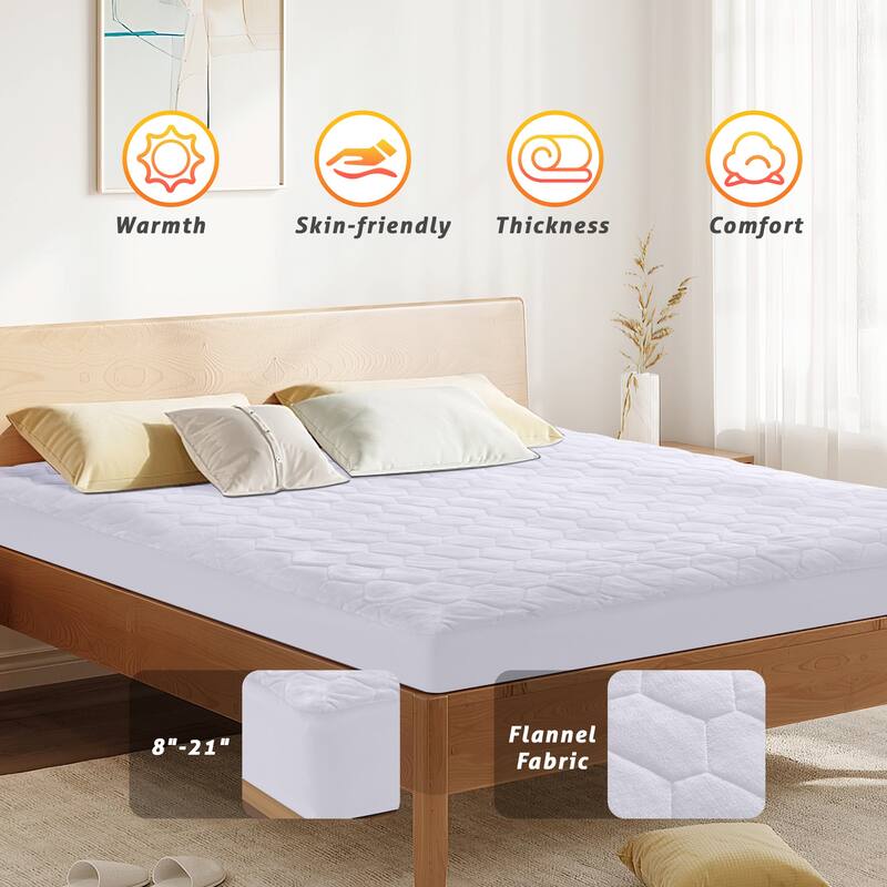 Flannel Electric Mattress Pad, Dual Control and Temperature Regulating