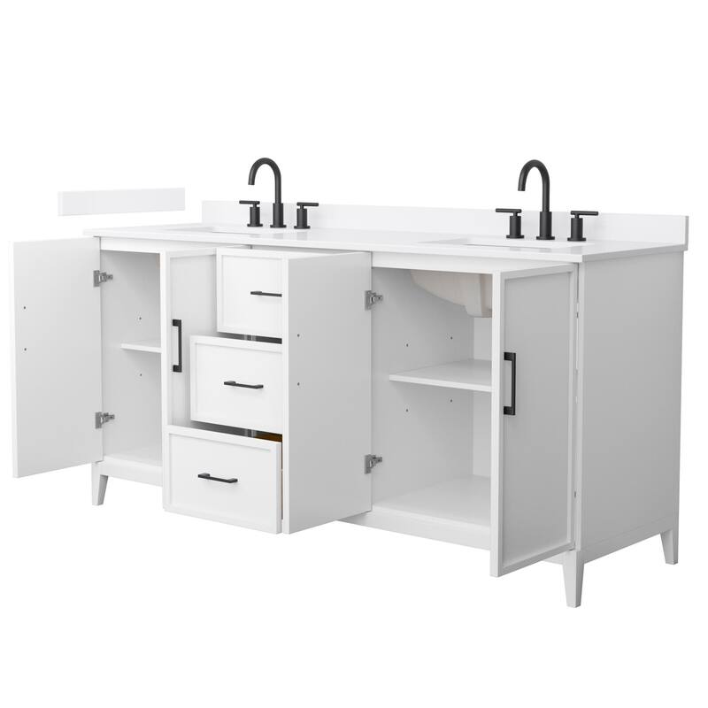 Wyndham Collection WCH717172D-QTZ-US3MXX Elan 72" Free Standing Double