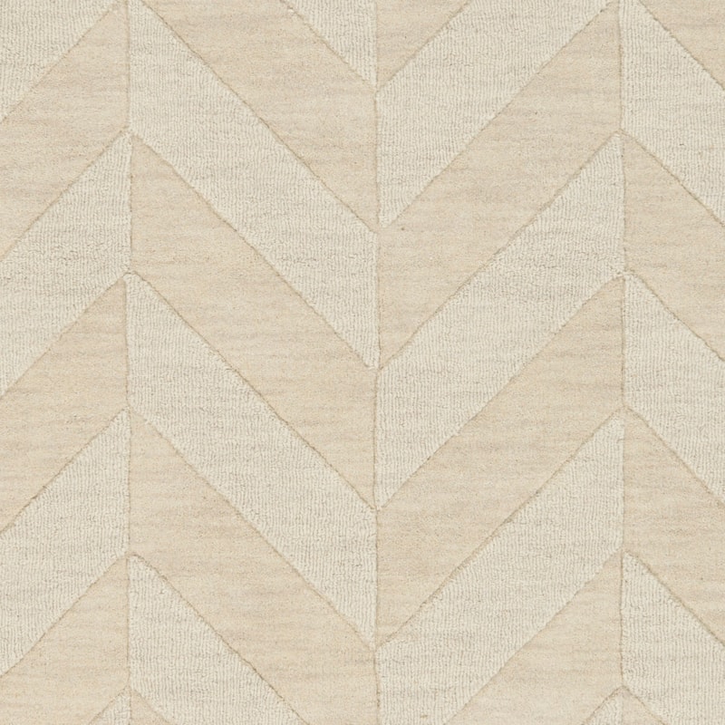 Hand-Woven Ann Tone-on-Tone Zig-Zag Wool Area Rug