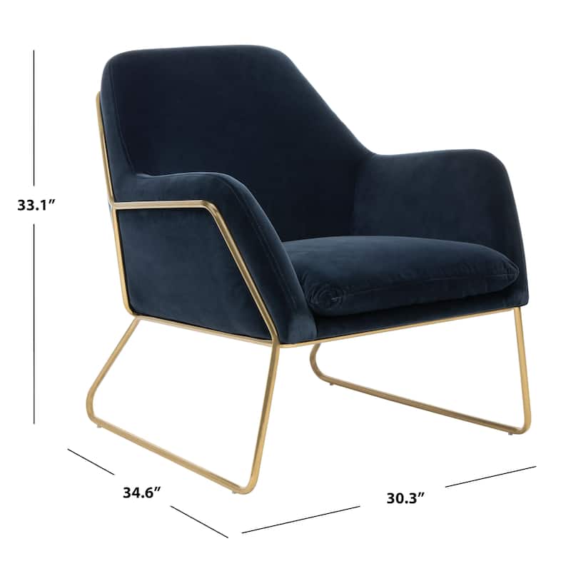 SAFAVIEH Home Misty Metal Frame Accent Chair - 30"W x 35"D x 33"H