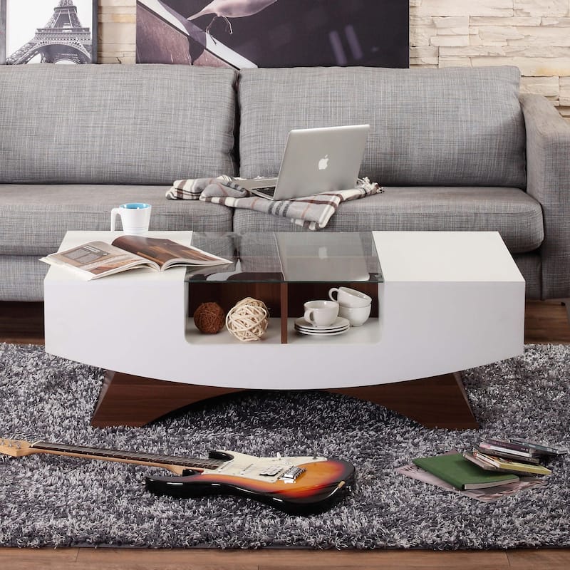 DH BASIC Modern 48" Hidden Storage Coffee Table by Denhour