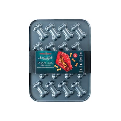Nordic Ware 2 Piece Puppy Love Treat Pan and Dog Treat Mix - Blue