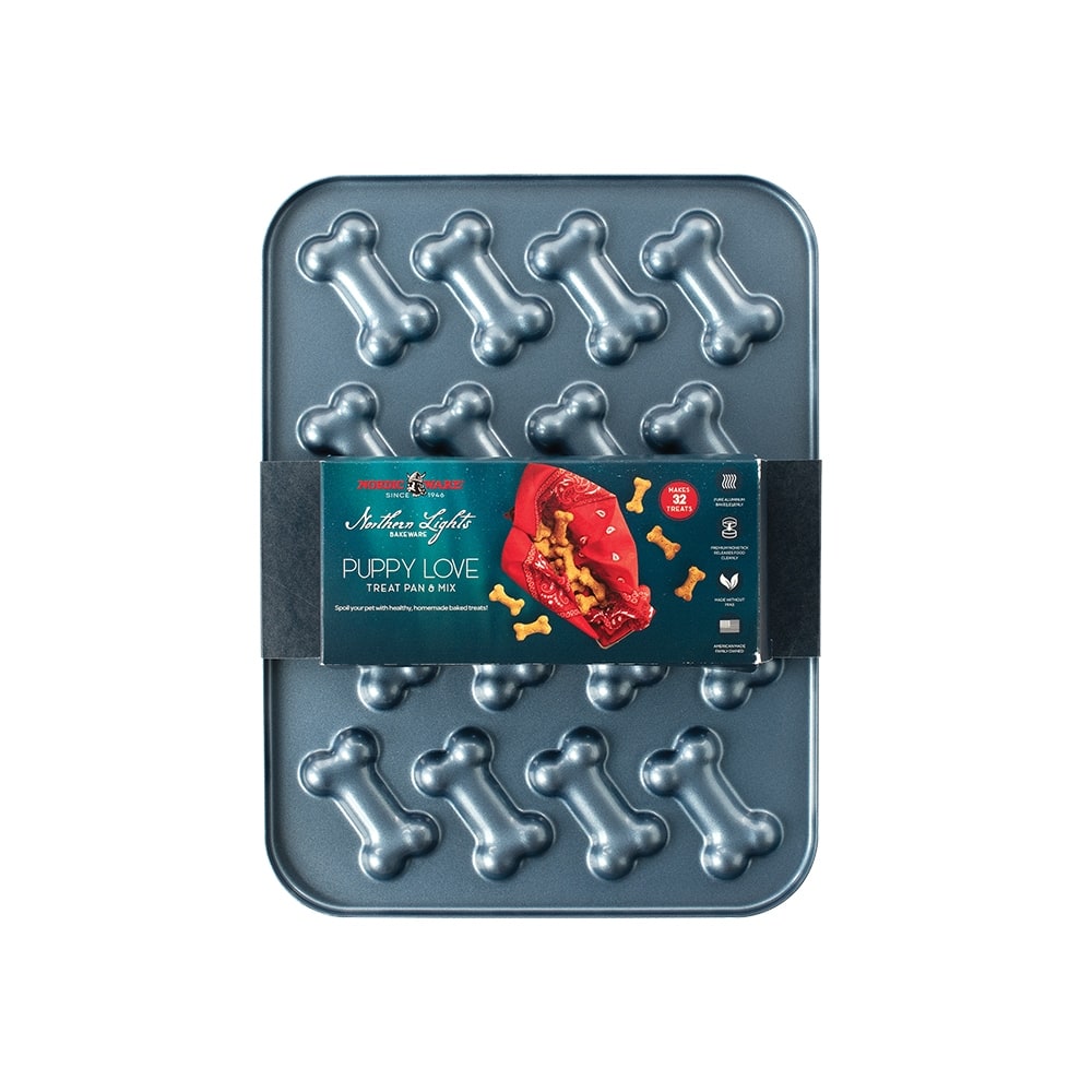 Nordic Ware 2 Piece Puppy Love Treat Pan and Dog Treat Mix - Blue