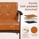 preview thumbnail 17 of 16, Costway Accent Chair with Armrest & Rubber Wood Frame Button Tufted - See Details