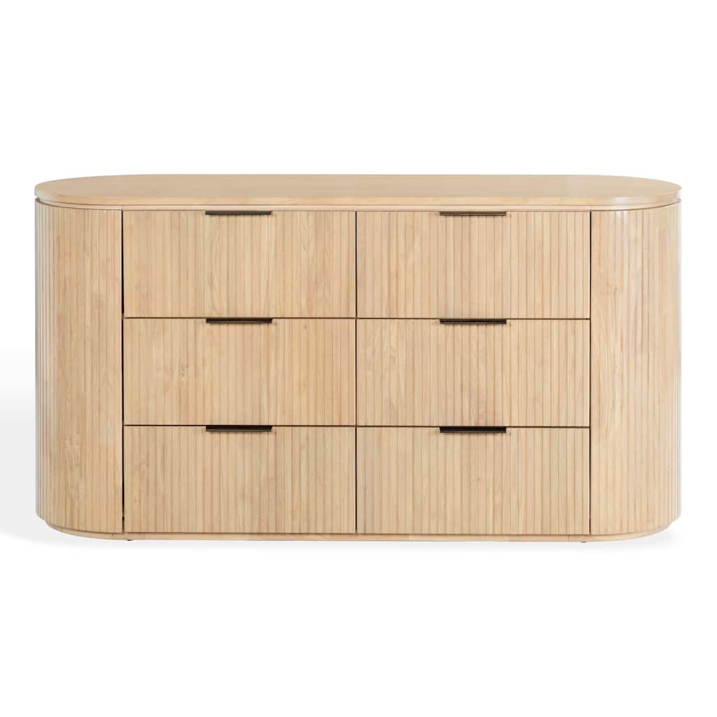 SAFAVIEH Couture Rikki Fluted 6-Drawer Wood Dresser