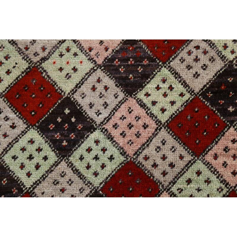 Vegetable Dye Abstract Oriental Dining Room Area Rug Wool Hand-knotted - 6'7" x 9'7"