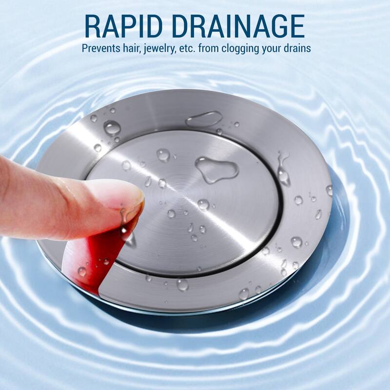 WOWOW 2-Piece Economical Easy Clean Pop Up Drain With Overflow