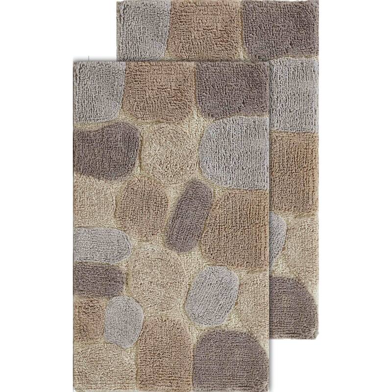 Chesapeake Pebbles 2pc Bath Rug Set - 20"x32" & 20"x32" - Amethyst