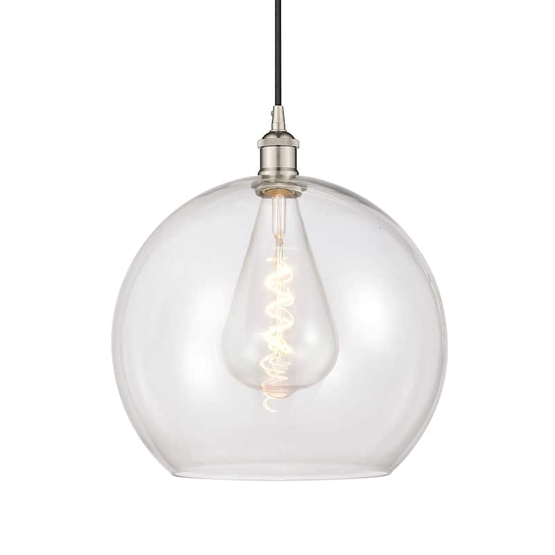 Innovations Lighting 616-1P-17-14 Athens Pendant Athens 14" Wide - Polished Nickel / Clear