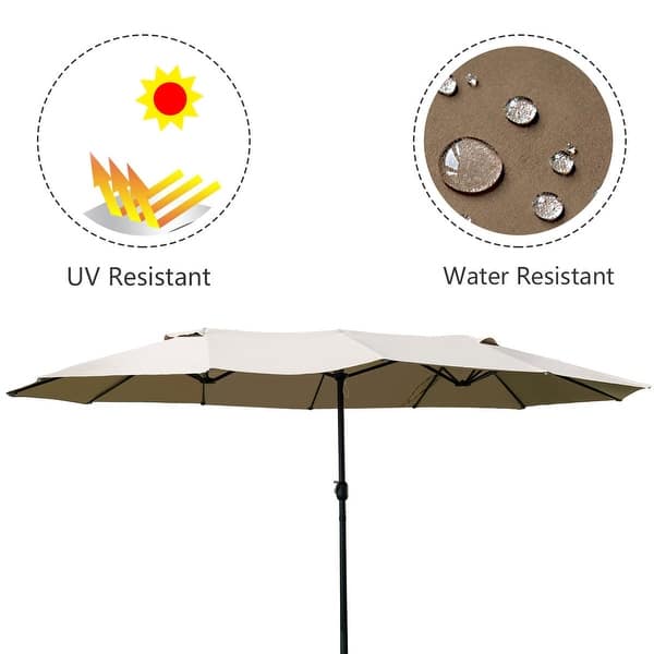 Shop Costway 15 Market Outdoor Umbrella Double Sided Twin Patio