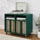 preview thumbnail 18 of 23, Crosley Carlo Rolling Record Player Stand With Vinyl Storage