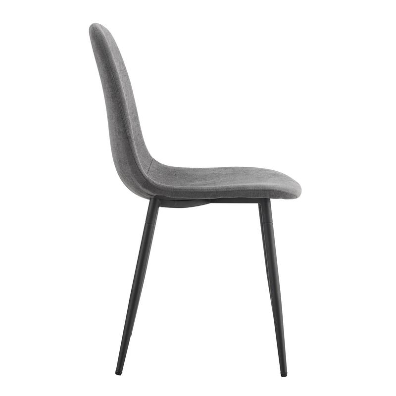 Velvet Dining Chairs Set of 4 Arc Accent Chair Dark Gray Side Chair