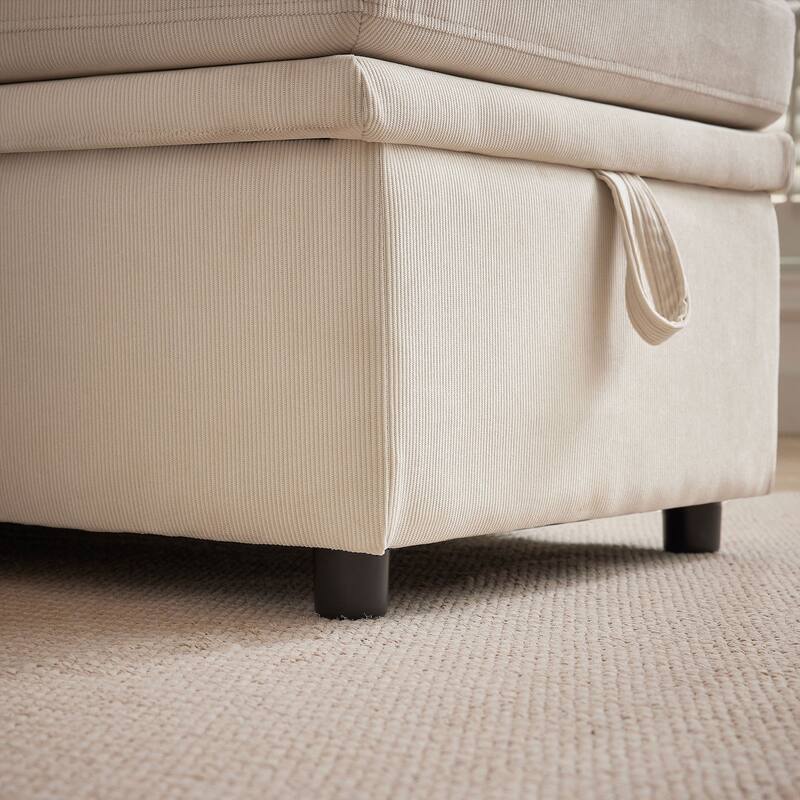 78.94" Pin Striped Fabric Sleeper Sofa