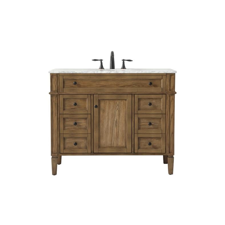 Elegant Lighting VF12542 Park Avenue 42" Free Standing Single Basin - Driftwood - Wood Finish