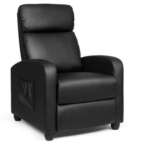 Clihome PU leather Massage Function Recliner Sofa
