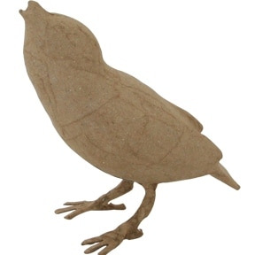 Paper-Mache Bird Standing-4"X4.5"X2"