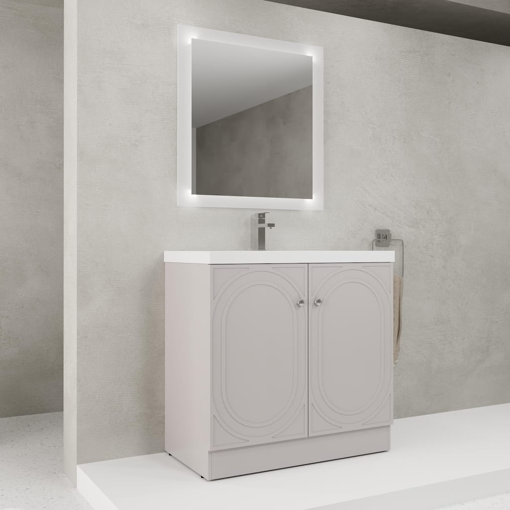 36" Freestanding Bathroom Vanity with Resin Sink
