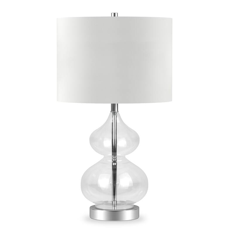 Katrin Glass Double Gourd Table Lamp in Clear Glass