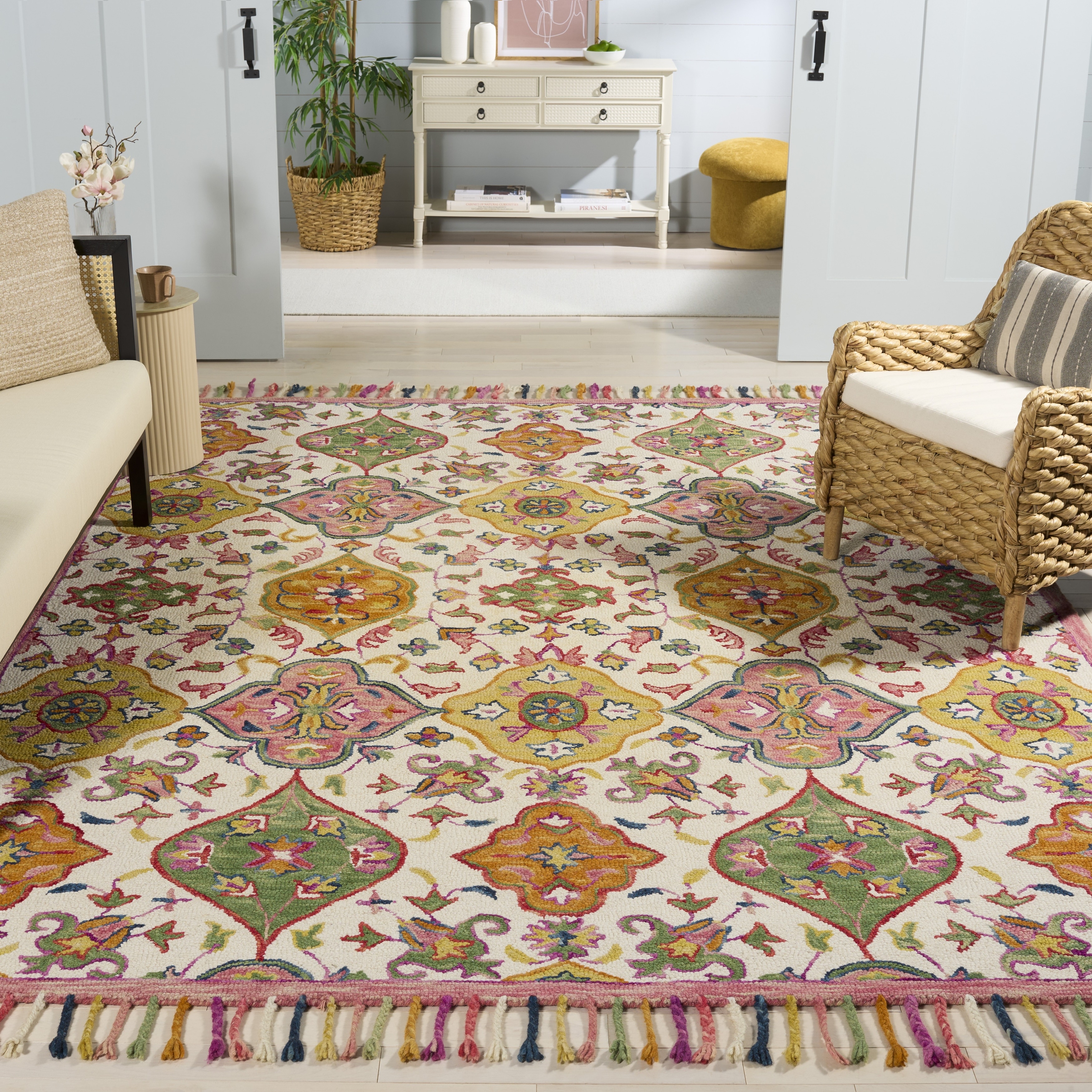 SAFAVIEH Handmade Blossom Amke Modern Floral Wool Rug