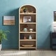 preview thumbnail 4 of 31, Middlebrook Designs 5 Shelf Open Arched Bookshelf Coastal Oak