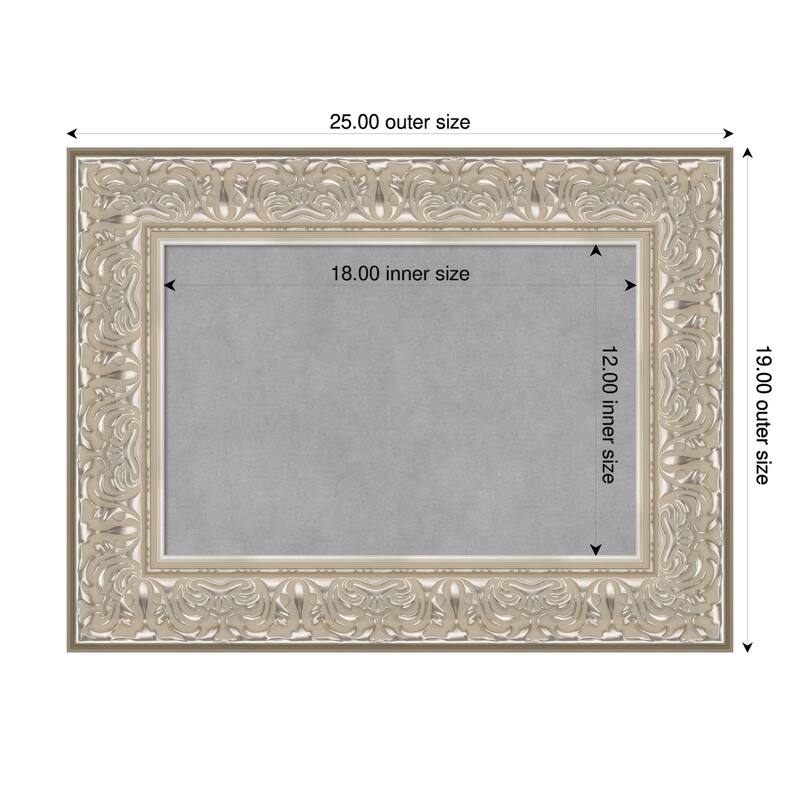 Amanti Art Luxe Black Framed - 25 x 19 in - Luxe Silver Cream