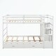 preview thumbnail 41 of 51, Hardwood Twin Over Twin Bunk Bed with Trundle and Staircase